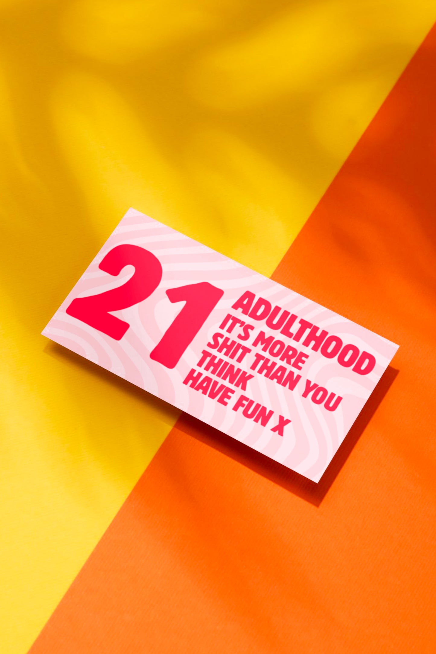 21 ADULTHOOD IT'S MORE SHIT THAN YOU THINK HAVE FUN X