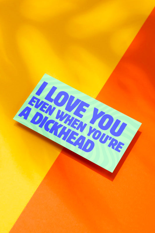I LOVE YOU EVEN WHEN YOU'RE A DICKHEAD