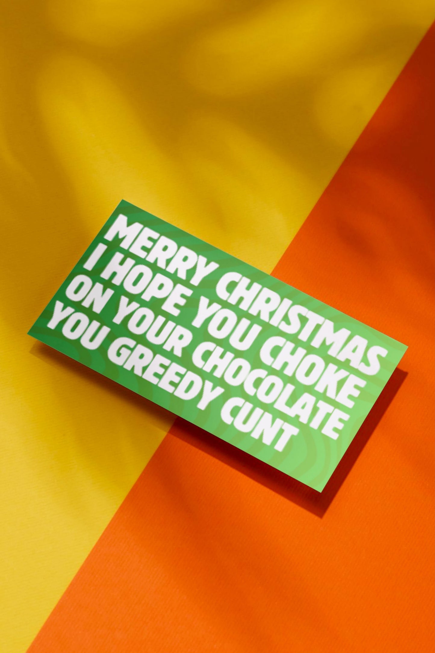 Merry Christmas you greedy cunt